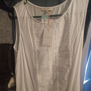 Skies Are Blue Lace Front Knit Top